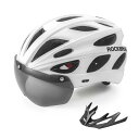 ROCKBROS(ロックブロス)自転車 ヘルメット 大人 大きいサイズ 58-65cm ロードバイク CE認証 高剛性 超軽量 通気 磁気ゴーグル サンシェード...