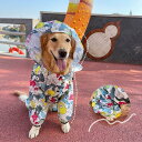 LIKOKLIN 犬用レインコート カッパ 通気 帽子・反射条付き 散歩用犬服 着脱簡単 ド ジャケット ペット雨具 中型・大型犬 (L, レッド)