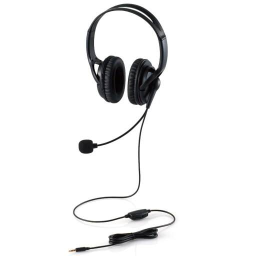 エレコム ヘッドセット 有線 オーバーヘッド マイク付き 4極 3.5mm接続 ミュート機能 ボリューム調整 フレキシブルアーム 軽量 大型 両耳 1.8m ブラック HS-HP02STBK エレコム ヘッドセット 有線 オーバーヘッド マイク付き 4極 3.5mm接続 ミュート機能 ボリューム調整 フレキシブルアーム 軽量 大型 両耳 1.8m ブラック HS-HP02STBK