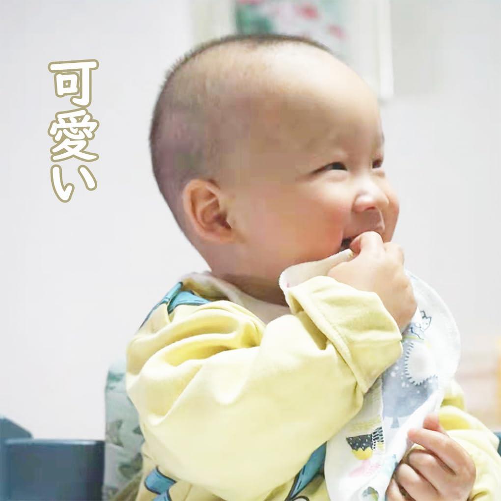 HOOMCOOM ガーゼハンカチ 4層 ベビーガーゼ 赤ちゃん 名前を書ける 保育園用 男の子 女の子 綿100% 柔らかい 速乾 25x25cm 12枚セット
