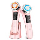 Munyday 美顔器 リフトアップems 美顔器 1台8役 超音波美顔器 温熱ケア LED光 E M S イオン導入 イオン導出 5つモード3段階レベル 超音...