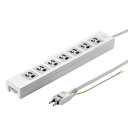 サンワサプライ(Sanwa Supply) 電源タップ 7個口(3P) 3m 雷ガード 一括集中スイッチ 裏面マグネット付き アースコード付きスイングプラグ TAP-F37-3ZSR(2)