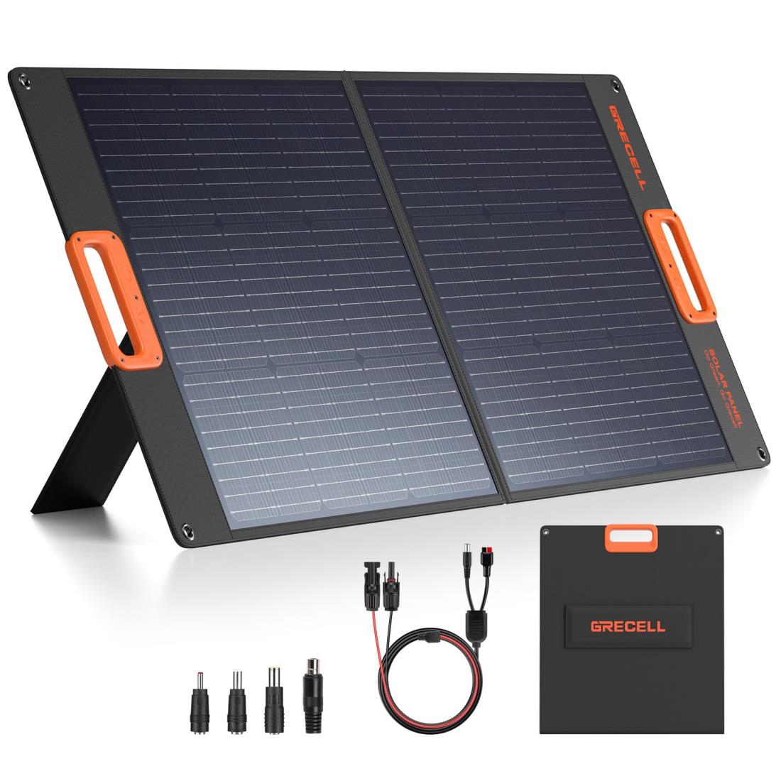 ソーラーパネル100W GRECELL 折りたたみソーラーチャージャー(20V 5A) 23.5%高転換率 単結晶 小型軽量 ..