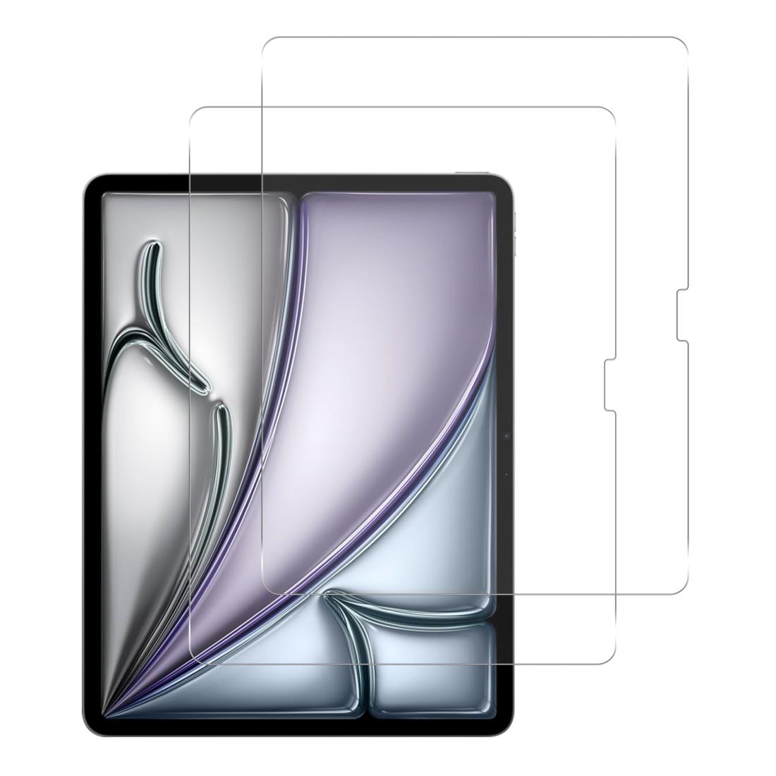 対応 iPad Air 13インチ M3 2025 / M2 2024 ガラスフイルム iPadAir13inch 強化ガラス フィルム タブレット 保護フィルム 光沢 タブレット用保護フィルム 液晶 保護 ガラス 硬度9H 厚さ0.26mm 国産AGC旭硝子素材 気泡ゼロ 飛散防止 高感度 高透過率 衝撃吸収 【2枚液晶保護フ