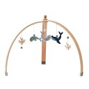Etucdose プレイジム ベビージム おもちゃ付き 木製 ナチュラル 室内遊具 遊びジム 海洋動物 アクティビティプレイジム コットン おもちゃ 指遊び ハ...