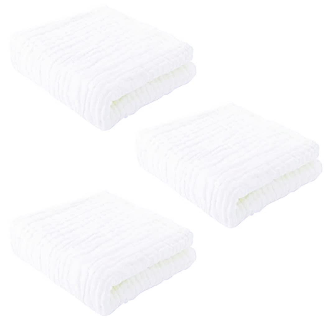 MOMSMENU 6重ガーゼケット ベビー バスタオル おくるみ 赤ちゃん 綿100% ふわふわ 吸水性 瞬間乾き 保育園 出産祝い 110x110cm 3枚セット