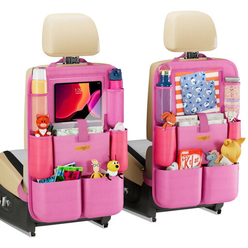 SURDOCA シートバックポケット 車 収納ポケット 後部座席収納バッグ ベビー用品 子供用品 車内収納袋 助手席収納ボックス 11インチtablet収納可能 荷物入れ 防汚(ピンク, 2枚) SURDOCA シートバックポケット 車 収納ポケット 後部座席収納バッグ ベビー用品 子供用品 車内収納袋 助手席収納ボックス 11インチtablet収納可能 荷物入れ 防汚(ピンク, 2枚)