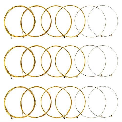 ◆商品名：アコースティックギターストリングス3フルセット【プロフェッショナル製:】 アコースティック弦は、長年製造されたギター弦の経験があるプロの工房によって作られています。【優れた品質:】これらのアコースティック弦には、ステンレス鋼のコア、リン青銅の巻き、ニッケルメッキのビーズヘッドを備えた最高の素材が選択され、これらのエレキギター弦の品質は優れています。【美しい音:】これらのアコースティックギターの弦は、並外れた音色と美しいサウンドを提供することができ、アコースティックギターの学習者、パフォーマー、ミュージシャンに最適です。【利益:】3組のアコースティックギター弦が付属しています（各セットには6本の弦があります）。【:】専門的なガイダンスと完璧なを提供します。。説明アコースティック ギターの弦の仕様:E-1 位材質: スチールコア & ニッケルメッキビードヘッド / 直径: 0.012 インチ (0.30 mm)B-2 位材質: スチールコア & ニッケルメッキビードヘッド / 直径: 0.016 インチ (0.41 mm)G-3 位材質：スチールコア＆リン青銅巻き＆ニッケルメッキビードヘッド / 直径：0.024インチ（0.61mm）D-4 位材質：スチールコア＆リン青銅巻き＆ニッケルメッキビードヘッド / 直径：0.032インチ（0.81mm）A-5 位材質：スチールコア＆リン青銅巻き＆ニッケルメッキビードヘッド / 直径：0.042インチ（1.07mm）E-6 日材質：スチールコア＆リン青銅巻き＆ニッケルメッキビードヘッド / 直径：0.053インチ（1.35mm）1 パッケージ内容: 3 セット (1 セットにアコースティック ギター弦 6 本)1 セットのパッケージサイズ:11.5cm x 11cm x 0.5cm