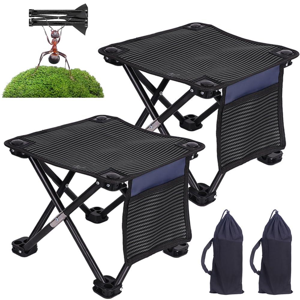 折りたたみ椅子 アウトドアチェア サイドポケット付き 耐荷重200kg 折りたたみコンパクト椅子 おりたた..