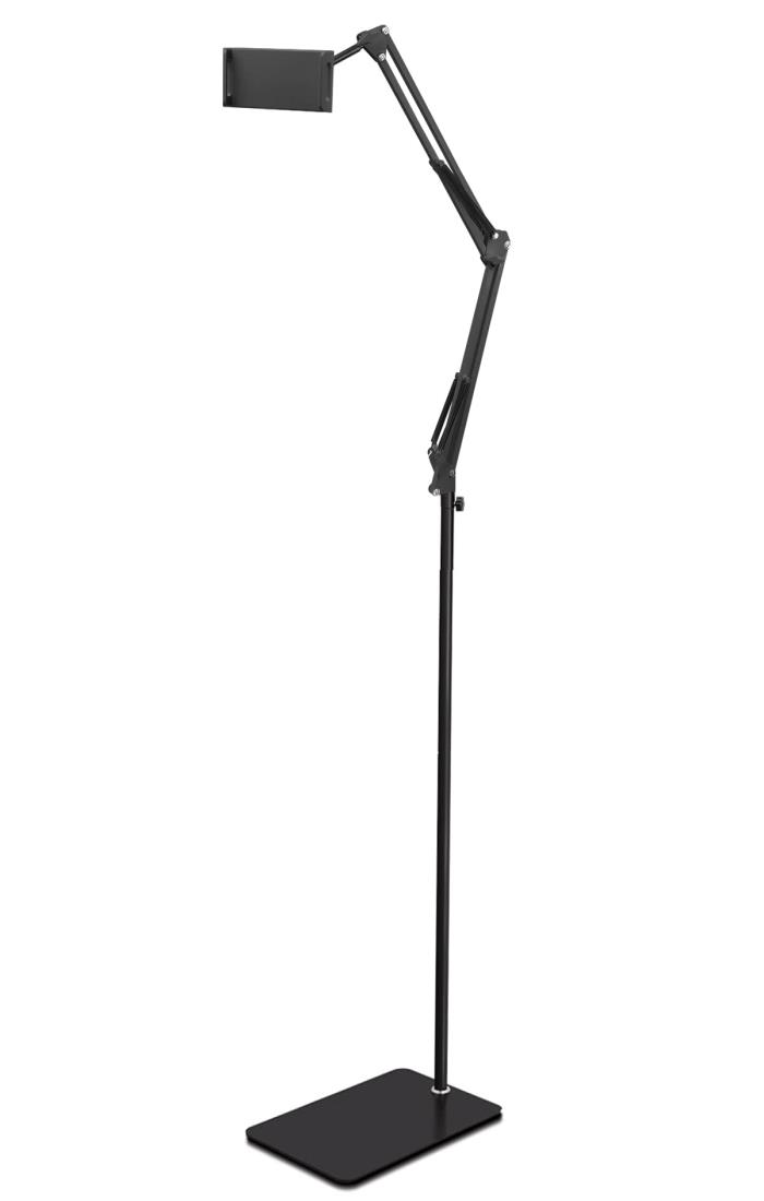 タブレット スタンド タブレット アーム スタンド 寝ながら 360度回転 高さ調節 折り畳み式 フレキシブルアーム 根元強化 下垂防止 スマホ スタンド 4.5〜12.9インチ for iPad Pro 、iPad 、Kindle Fire 、N-Switch、android surface、i Phone X多機種対応 (ブラック)