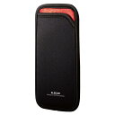 エレコム スマホポーチ 1台収納 Sサイズ スリップインタイプ 背面ポケット付 ブラック 【i Phone 16 / 16e シリーズ 対応検証済】 P-04SNCBK
