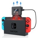 【2024 アップグレード版】Switch対応 冷却ファン ハイパワー 冷却 クーラー Switch 用 冷感 扇風機 夏用 排熱 温度表示 風量変更 スイッチドック 静音