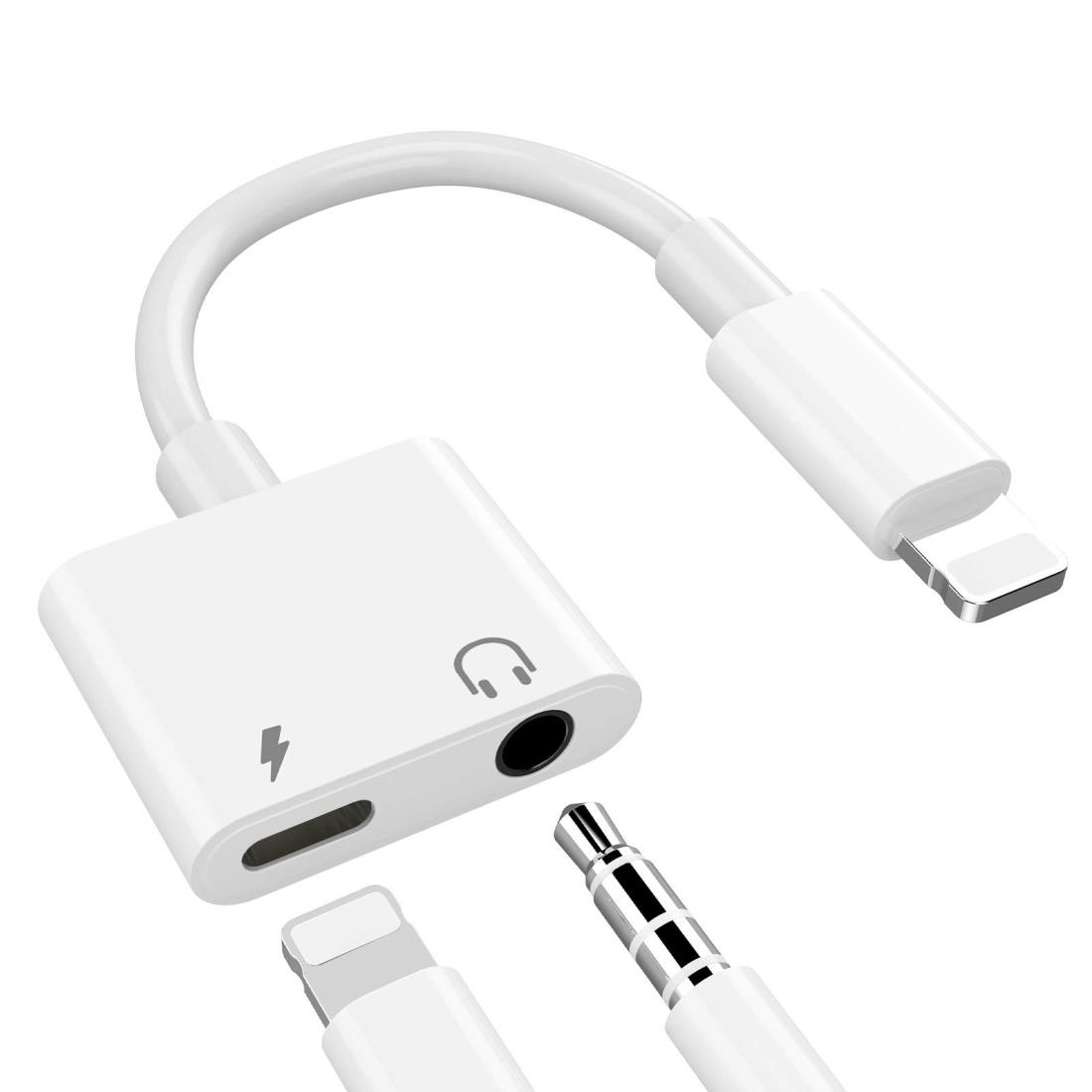 TOMPOL 2023MFi認証 i Phone ライトニング イヤホンジャック IOS16対応 2IN1 充電 音楽を聴く 変換アダプタ 内臓チップ 3.5MM 交換 i Phone14/13/SE/12/11/XS MAX/XS/X/8/8plus/7/7plus適用