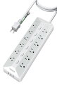 電源タップ スイッチ付き 延長コード 3m usb コンセント TESSAN 12個AC口 3個USBポート テーブルタップ 壁掛け マルチタップ oaタップ 幅広コンセント 蛸足コンセント タコ足配線 節電タップ 3ピン 省エネ 雷ガード 2ピン 3ピンプラグ対応