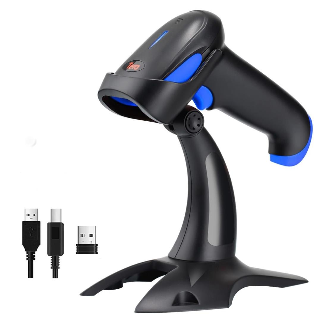 Tera ワイヤレスバーコードリーダー 有線無線両方対応 1次元 2次元 QRコード USB 2.4GHz Bluetooth対応..