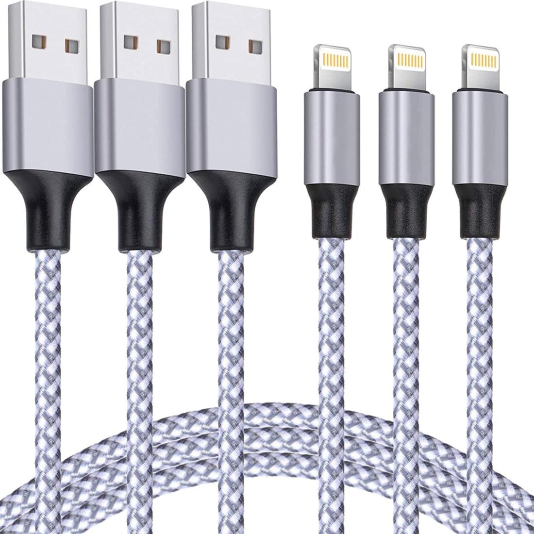 新版 iphone 【MFi認証】ライトニングケーブル 2M 3本セット 充電器 ケーブル 最大2.4A急速充電 lightning 断線防止 超高耐久 i Phone14/14 Pro/14 ProMax/13/13 Pro/12/12 ProMax/11/X/8/iPad/AirPods/MacBookなど各種対応……