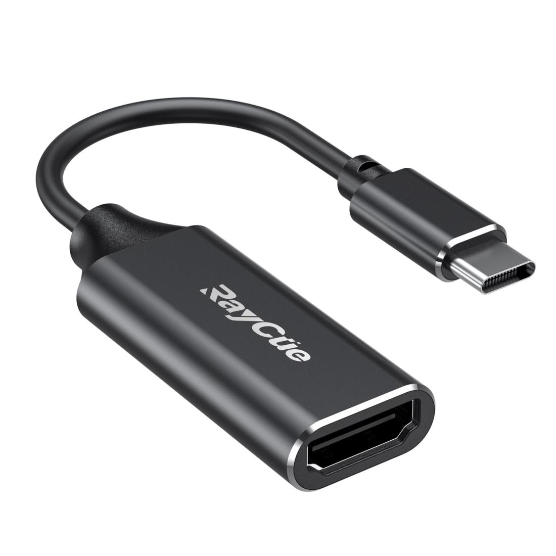 USB C HDMI 変換アダプター RayCue タイプ C HDMI 変換ケーブル 4K タイプ C HDMI 変換コネクター Thunderbolt 3/4 デバイス 2023最新 MacBook Pro/Air, iPad Pro/Air, Samsung Galaxy S23/S9など, Surface Pro 9, XPS 17,i Phone15シリーズなどに対応 ブラック