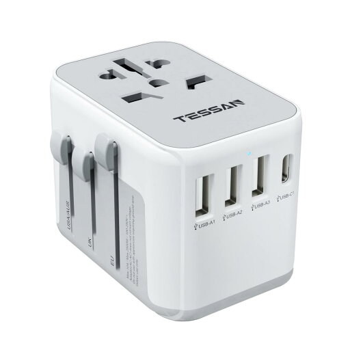 海外 変換プラグ TESSAN コンセント変換プラグ 海外旅行用電源変換プラグ 全世界対応 電源変換ACアダプター マルチ変換プラグ C/BF/O/Aタイプ 3つUSB-Aと1つUSB-Cポート付き ヨーロッパ/韓国/イギリス/アメリカ/オーストラリア/中国などの国に対応 海外用コンセント トラベ 海外 変換プラグ TESSAN コンセント変換プラグ 海外旅行用電源変換プラグ 全世界対応 電源変換ACアダプター マルチ変換プラグ C/BF/O/Aタイプ 3つUSB-Aと1つUSB-Cポート付き ヨーロッパ/韓国/イギリス/アメリカ/オーストラリア/中国などの国に対応 海外用コンセント トラベ