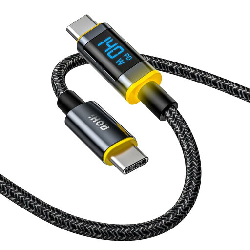 AOHI 140W USB C-USB Cケーブル LED ディスプレイ 表示 PD 140W 急速充電 高耐久 ナイロン アルミコネクタ データ転送 MacBook Pro/Air iPad Xperia Galaxy Pixelその他Android各種 USB-C機器対応 (140W/5A/1.2m) AOHI 140W USB C-USB Cケーブル LED ディスプレイ 表示 PD 140W 急速充電 高耐久 ナイロン アルミコネクタ データ転送 MacBook Pro/Air iPad Xperia Galaxy Pixelその他Android各種 USB-C機器対応 (140W/5A/1.2m)
