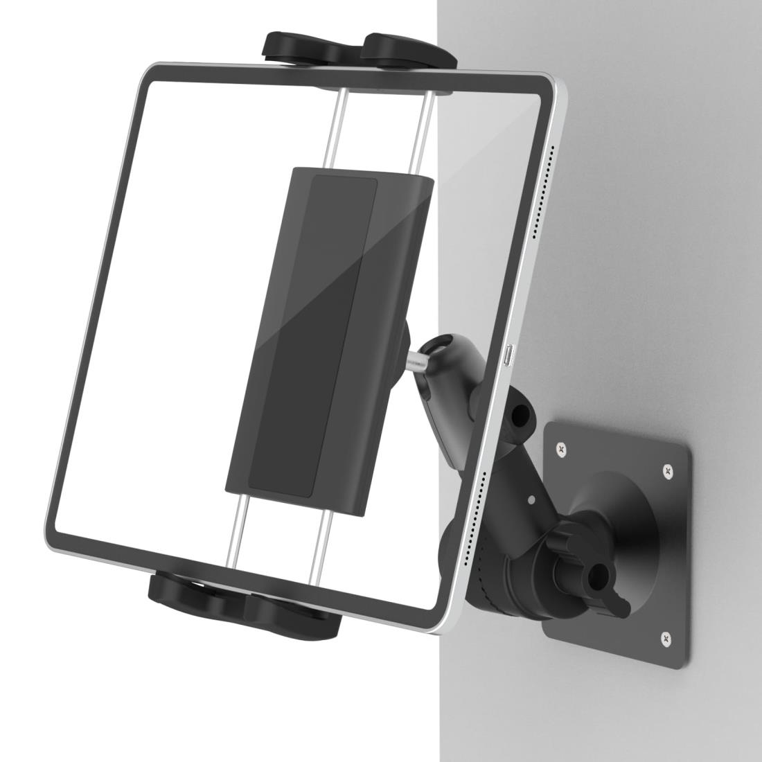 woleyi ipad 壁掛け タブレット アーム スタンド 壁 タブレットホルダー 携帯ホルダー キッチン/浴室/寝室/ジム あーむ ipadホルダー 360度回転 自由調節 日本語説明書付き 4-13インチ多機種対応：iPad Pro 12.9 11 9.7 Air mini/i Phoneなど