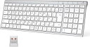 iClever キーボード ワイヤレスキーボード 無線 キーボード ワイヤレス USB充電式 JIS基準 日本語配列 薄型 キーボード テンキー付き コンパクトキーボード 静音 2.4G(レシーバー付属) フルキーボード パンタグラフ アルミ合金製 長時間稼働 テレワークリモート 在宅勤務 パ