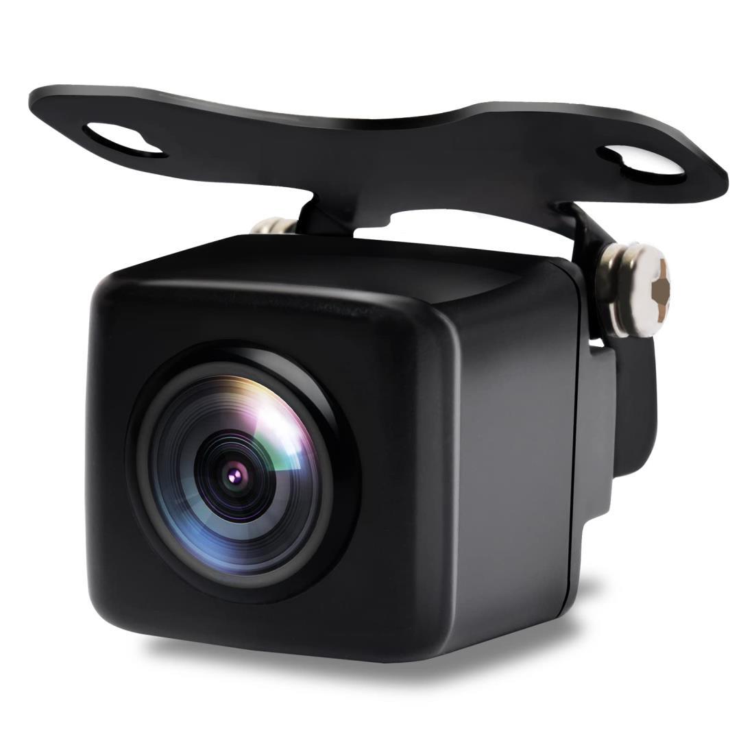 PARKVISION 超小型バックカメラ フロントカメラ HD CMOSセンサー搭載 水平110°垂直80°で歪みなし 正像 鏡像切替 ガイドラインONとOFF切替 暗視機能付き IP68防水防塵バックアイカメラ 角度調節可能