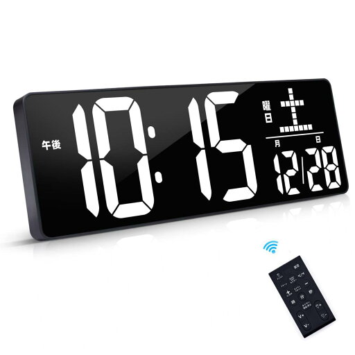 Xflyee デジタル時計 壁掛け 大型 led 置き時計 clock 目覚まし時計 明るさ調整 ac電源 タイマー アラーム スヌーズ機能 年/月/日 温度/日期切替表示 12H/24H切替 大きい時計 リモコン操作 家/オフ ィス/公共の場 42.1 x 14.7 x 3.5 cm(ホワイト) Xflyee デジタル時計 壁掛け 大型 led 置き時計 clock 目覚まし時計 明るさ調整 ac電源 タイマー アラーム スヌーズ機能 年/月/日 温度/日期切替表示 12H/24H切替 大きい時計 リモコン操作 家/オフ ィス/公共の場 42.1 x 14.7 x 3.5 cm(ホワイト)