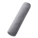 Baibu Home 抱き枕 クッション 長い 気持ちいい抱き枕 もちもち 枕 ロング 120cm 円柱形 グレー カバー付き ふんわりボア生地(3)