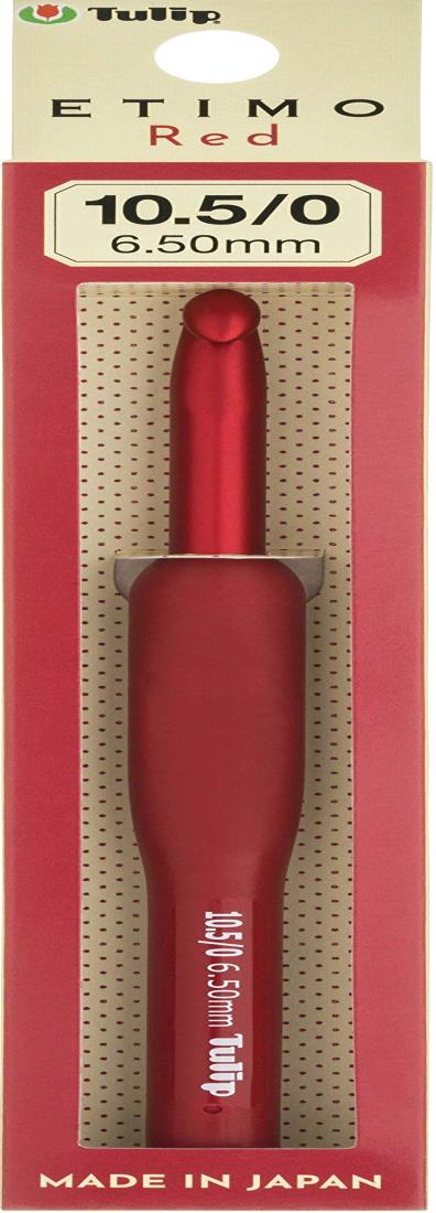 Tulip チューリップ 編み針 『ETIMO Red (エティモレッド) クッショングリップ付きかぎ針 10.5/0号』