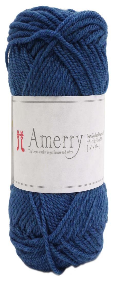 ハマナカ アメリー 毛糸 並太 Col.47 ブルー 系 40g 約110m 2261