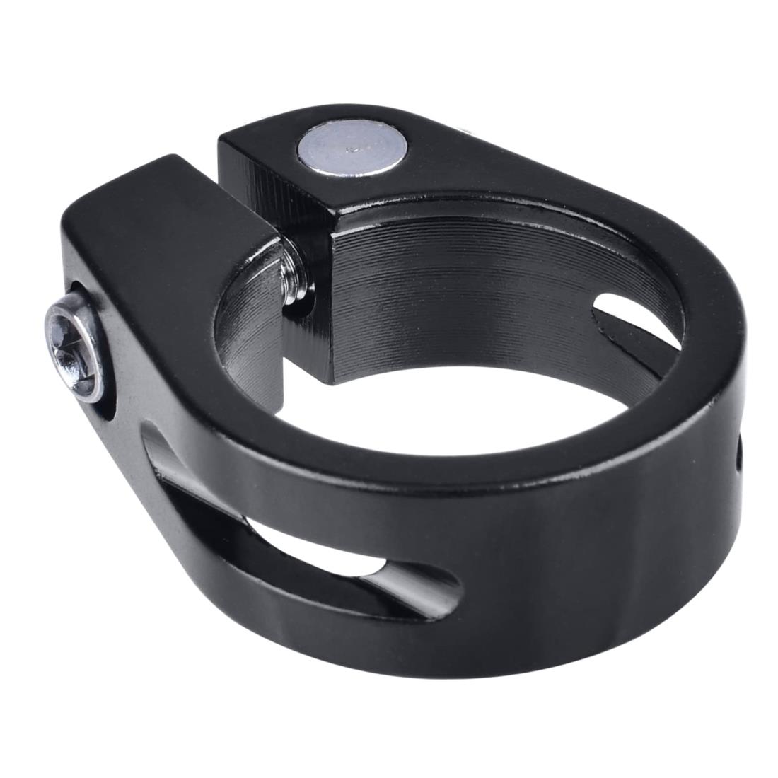 Azarxis シートポストクランプ 自転車用 28.6mm / 31.8mm / 34.9mm シートクランプ アルミ合金 取り付け簡単 軽量 ロードバイク マウンテンバイク クロスバイク サイクリング (01 ブラック, 28.6)