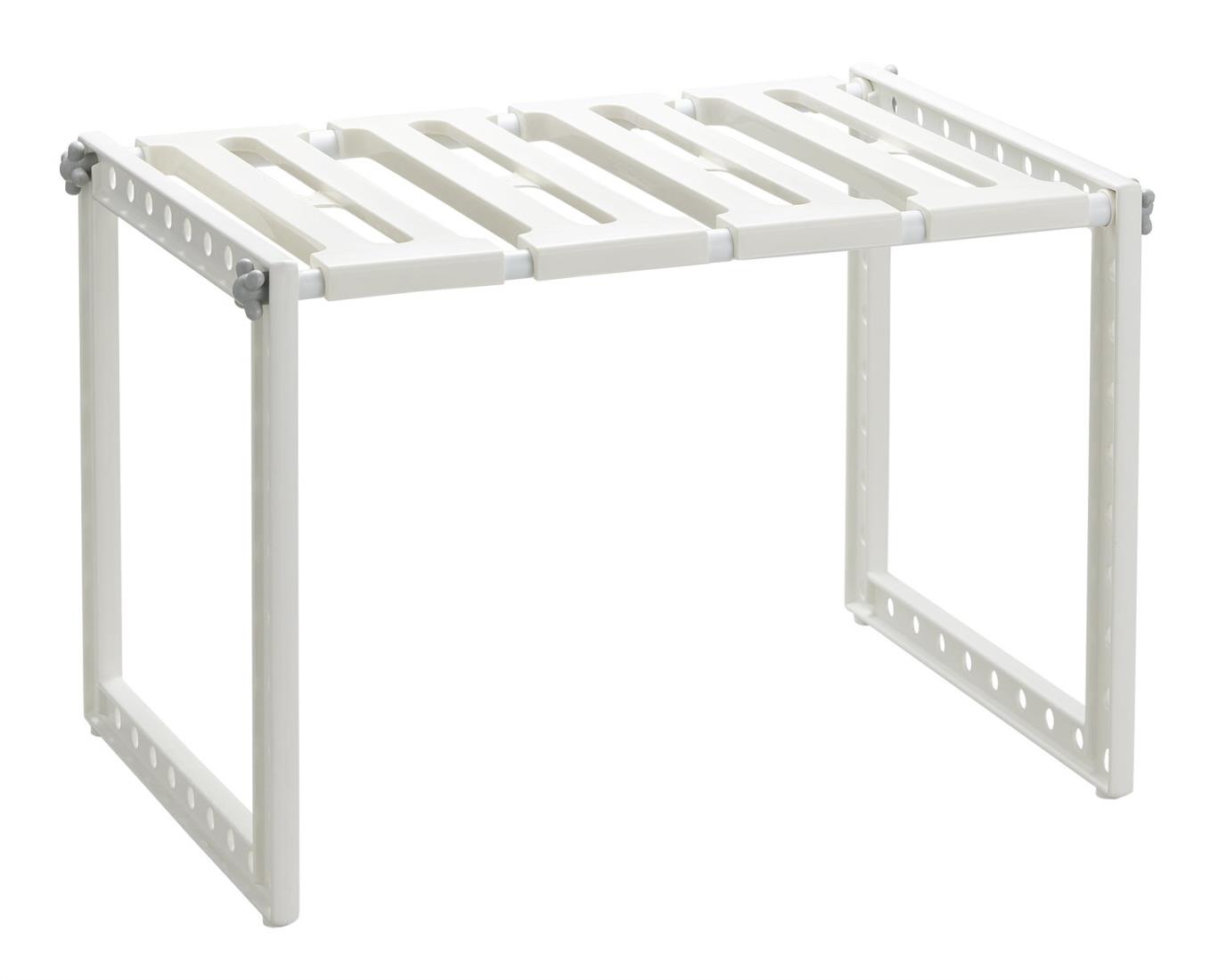 Belca(ベルカ) 日本製 ランドリー収納 洗面下フリーラック 伸縮タイプ Sサイズ 幅33~50×奥行30.3×高さ30.7cm ホワイト SSR-SX