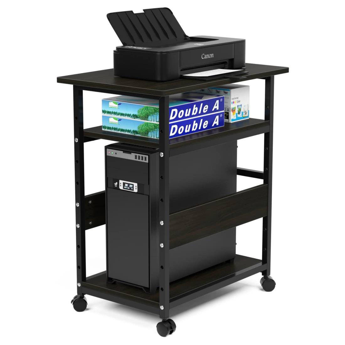 pcワゴン cpuワゴン キャスター付き 3段 デスク下 机下 収納 ワゴン ラック スリム 幅 60 奥行 40 高さ..