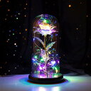 バラ 造花 Lechin 24Kゴールドローズ 枯れない花 金メッキローズ LEDライト付き電池式 薔薇 花束 プレゼント バレンタインデー 母の日 誕生日 結...