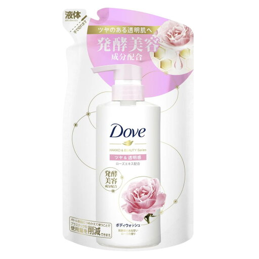 Dove(ダヴ)ボディソープ 発酵&ビューティーシリーズ ツヤ&透明感 (ボディウォッシュ) 詰め替え用 340g Dove(ダヴ)ボディソープ 発酵&ビューティーシリーズ ツヤ&透明感 (ボディウォッシュ) 詰め替え用 340g