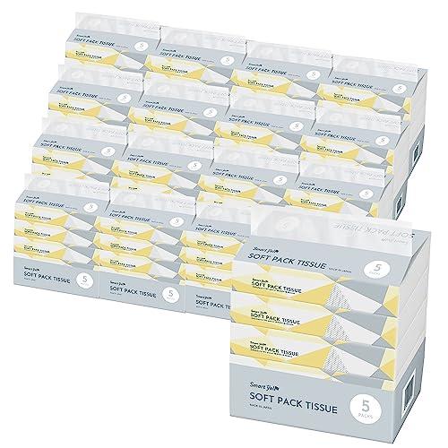 【20個セット】アイリスプラザ ティッシュペーパー 300枚(150組)×100パック スマートエール ティッシュ..