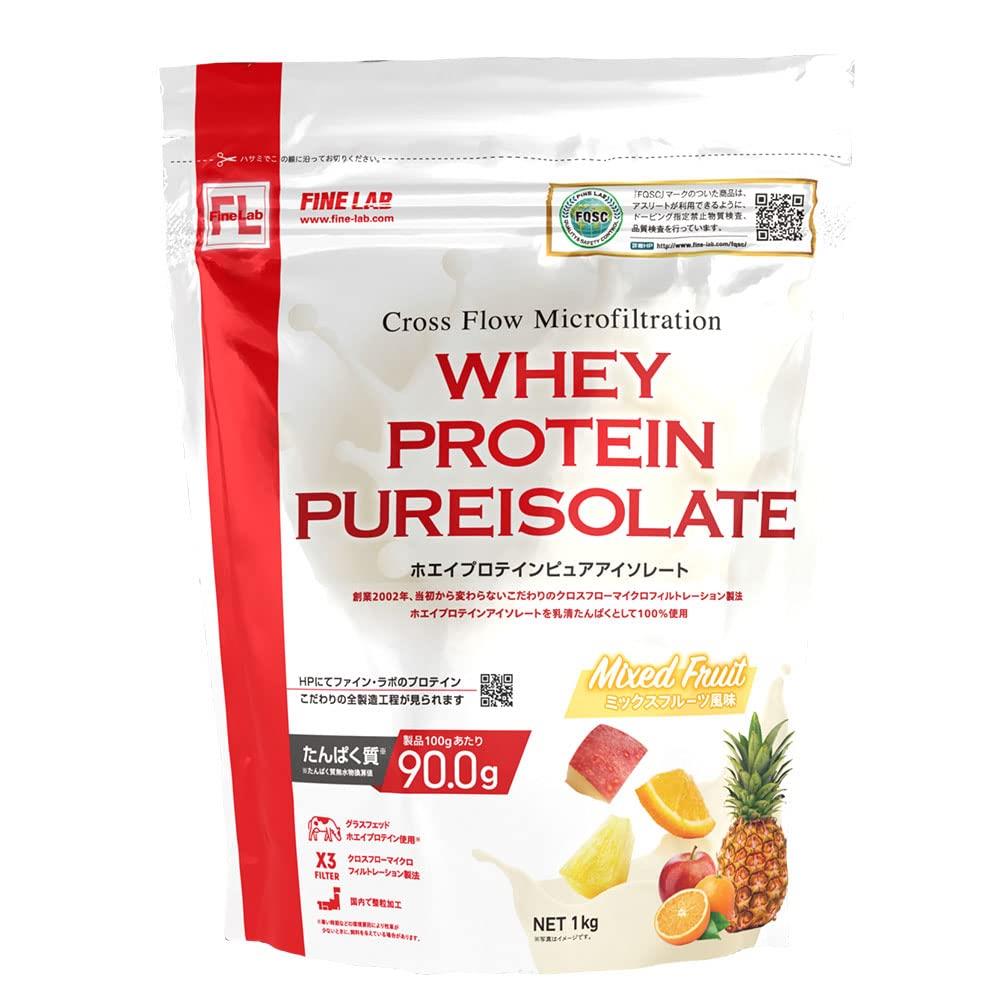 ファイン・ラボ ホエイプロテイン アイソレート 1kg ミックスフルーツ風味