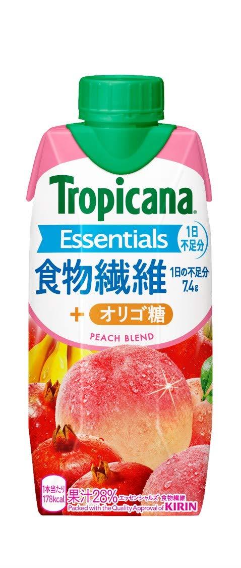 キリン トロピカーナ エッセンシャルズ 食物繊維 330ml 12本 紙 パック 1日不足分 オリゴ糖 果汁飲料 ..
