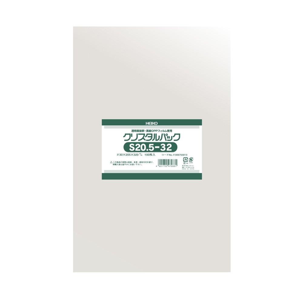 シモジマ(Shimojima) ヘイコー 透明 OPP袋 クリ スタルパック 20.5×32cm 100枚 S20.5-32