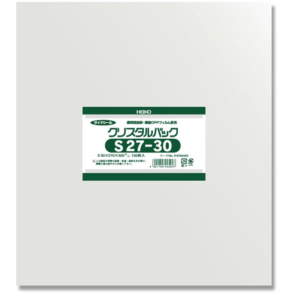 シモジマ ヘイコー 透明 OPP袋 クリ スタルパック 27×30cm 100枚 S27-30 006762400