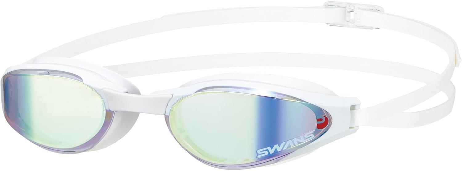 スワンズ 日本製 スイミングゴーグル アセンダー ミラーレンズ SR-81MPAF CY クリア×フラッシュイエ ロー ASENDER レーシング クッション付 Fina認証済み