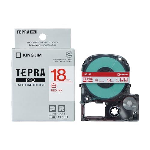 【純正】 キングジム(Kingjim) テプラPROテープカート リッジ 18mm 白ラベル/赤文字 長さ8m SS18R 【純正】 キングジム(Kingjim) テプラPROテープカート リッジ 18mm 白ラベル/赤文字 長さ8m SS18R