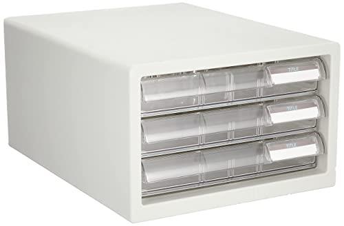 プラス レターケース A4縦 浅型3段 LC-103A 16-084 ホワイト