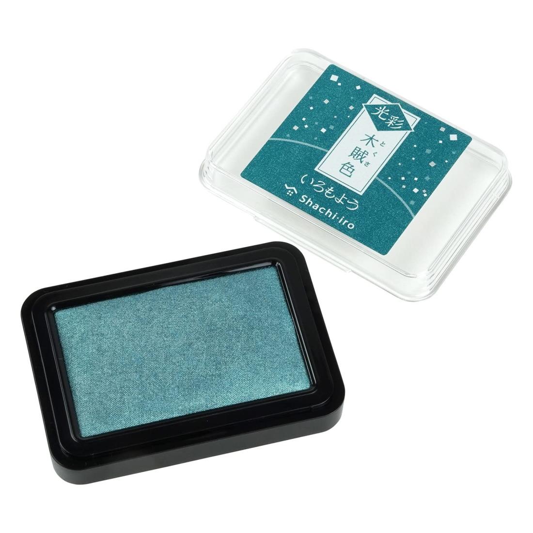 シャチハタ スタンプパッド いろもよう 光彩 木賊色 とくさいろ HAC-1G-DG