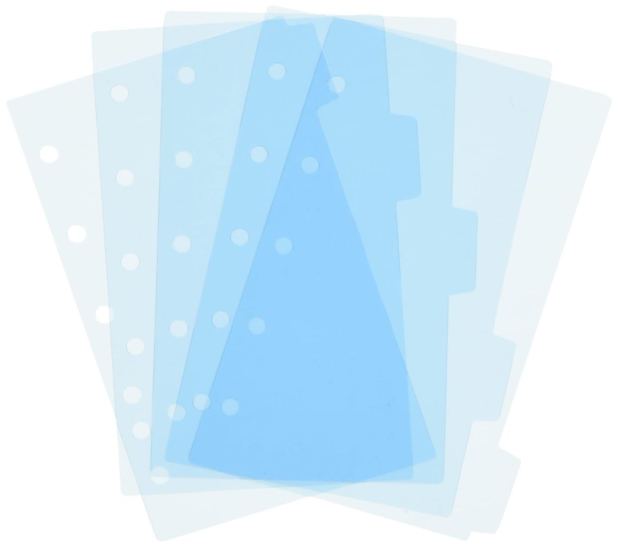 KNOX/ノックス ノックス システム手帳 リフィル インデックス横5山タイプ 5枚 ミニ5 ブルー 525-605