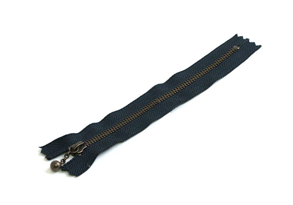 Y.K.K 玉付ファスナー 20cm 10本入 紺 3GKB20-560