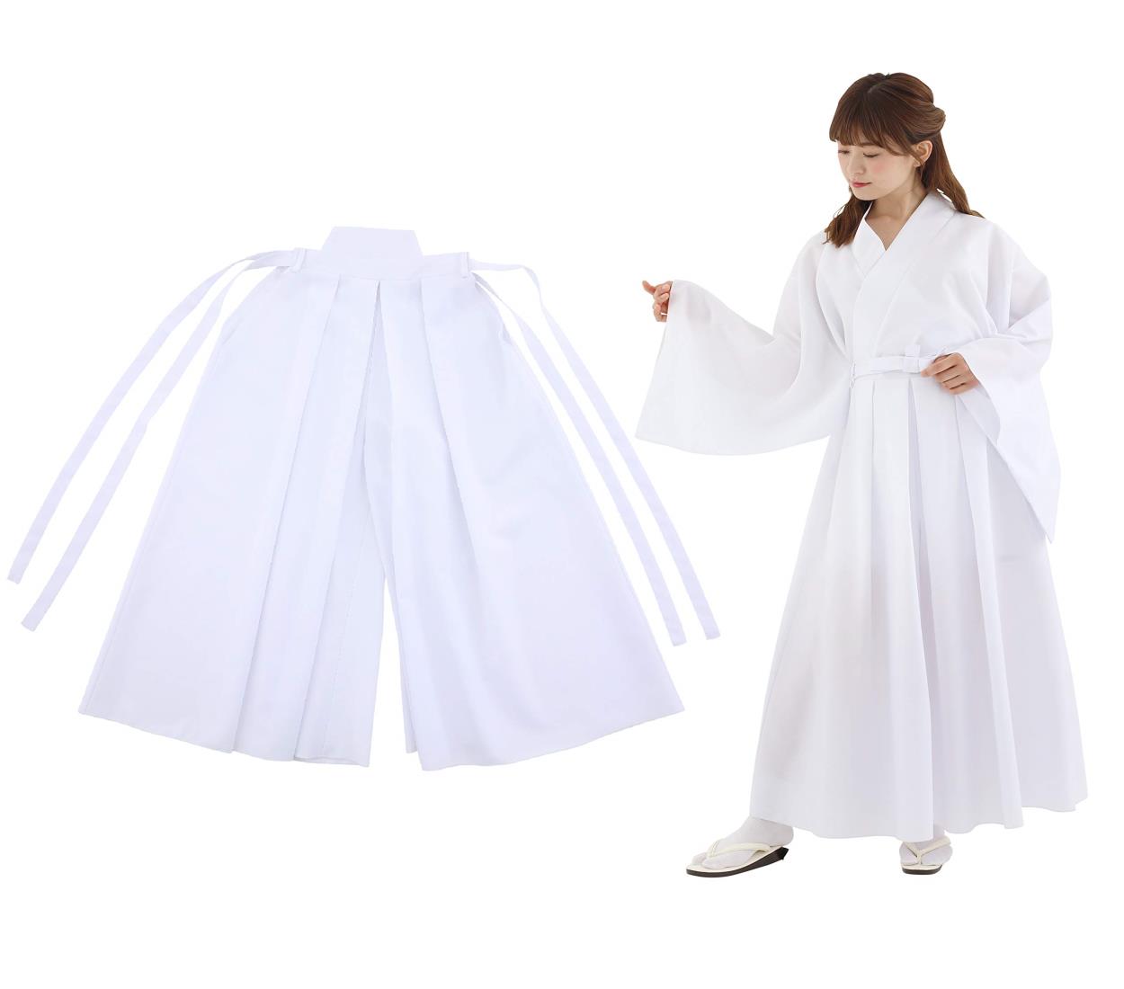 クリアストーン(Clearstone) コスプレ ハロウィン カラー袴 ユニセ ックス ホワイト