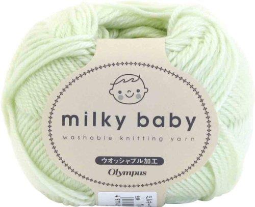 オリムパス製絲(Olympus Thread) ミルキーベビー 毛糸 合太 col.14 黄緑 系 40g 約114m 6玉セット
