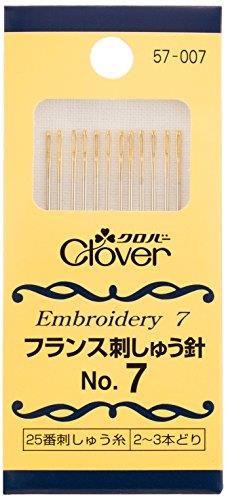 Clover フランス刺しゅう針 No.7 12本入り 57-007