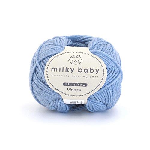 オリムパス製絲 ミルキーベビー 毛糸 合太 Col.6 ブルー 系 40g 約114m